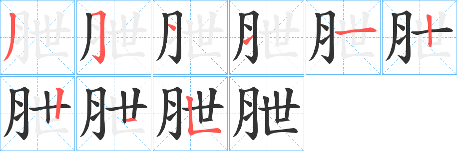 朑的笔顺分步演示